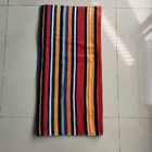 Amazon hot sale 100% cotton custom designer print with logo sublimation beach towels oversized stripe beach towel